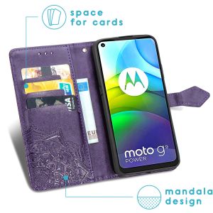 iMoshion Mandala Klapphülle Motorola Moto G9 Power - Violett