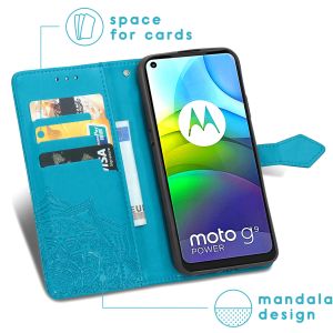iMoshion Mandala Klapphülle Motorola Moto G9 Power - Türkis