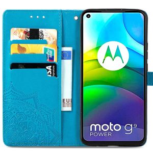 iMoshion Mandala Klapphülle Motorola Moto G9 Power - Türkis