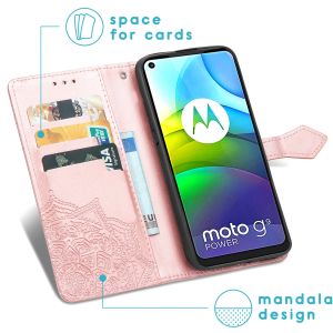 iMoshion Mandala Klapphülle Motorola Moto G9 Power - Roségold