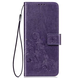Kleeblumen Klapphülle Violett für das Sony Xperia 1 II