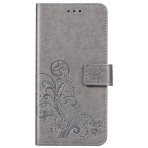 Kleeblumen Klapphülle Grau für das Sony Xperia 1 II