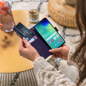 Kleeblumen Klapphülle Violett Klapphülle Huawei P Smart Plus (2019)