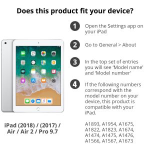 PanzerGlass Privacy Protector iPad 6 (2018) 9.7 Zoll / iPad 5 (2017) 9.7 Zoll / Air 1 (2013) / Air 2 (2014) / Pro 9.7 (2016)