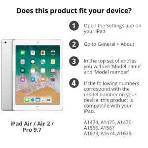 PanzerGlass Displayschutzfolie für das iPad Air 1 (2013) / Air 2 (2014) (2013) / Air 2 (2014) / Pro 9.7 (2016)