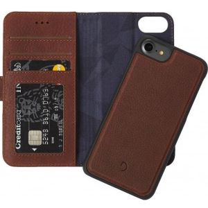 Decoded 2 in 1 Leather Klapphülle Braun iPhone SE (2022 / 2020) / 8 / 7