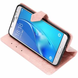 Mandala Klapphülle Rosa für Samsung Galaxy J7 (2016)
