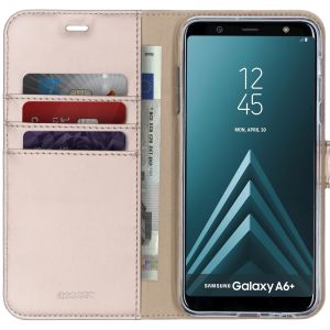 Accezz Goldenes Wallet TPU Klapphülle Samsung Galaxy A6 Plus (2018)