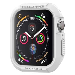 Spigen Rugged Armor™ Case für die Apple Watch Series 4-6 / SE - 44 mm - Weiß