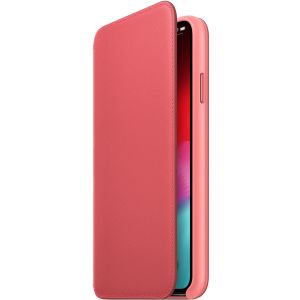 Apple Leather Folio Klapphülle Peony Pink für das iPhone Xs Max