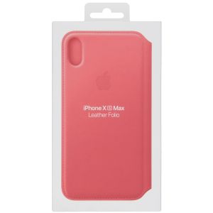 Apple Leather Folio Klapphülle Peony Pink für das iPhone Xs Max