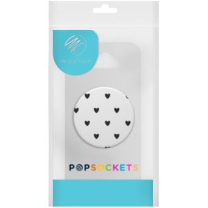 PopSockets iMoshion PopGrip - Black Hearts - White