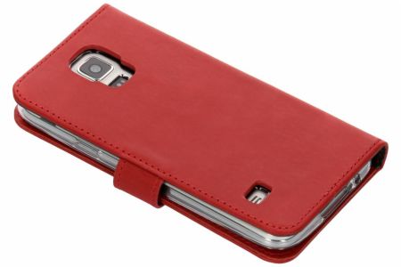 Selencia Echtleder Klapphülle für das Samsung Galaxy S5 (Plus) / Neo - Rot