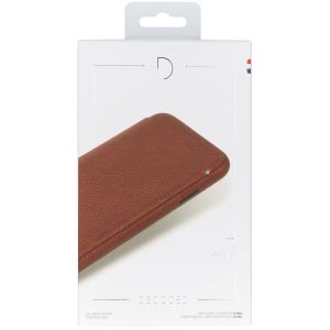 Decoded Leather Slim Wallet Klapphülle Braun für das iPhone Xs Max