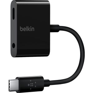 Belkin RockStar Adapter USB-C Charge + 3,5 mm Audio - Schwarz