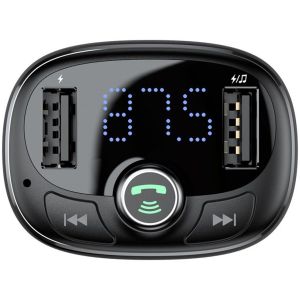 Baseus Car Wireless FM Transmitter Dual USB-Ladegerät - Schwarz