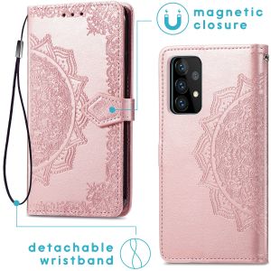iMoshion Mandala Klapphülle Samsung Galaxy A52(s) (5G/4G) - Roségold