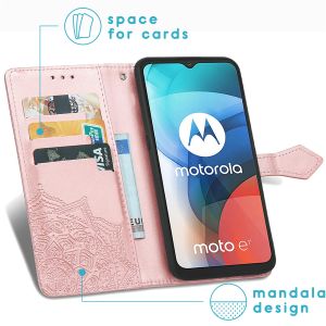 iMoshion Mandala Klapphülle Motorola Moto E7 - Roségold