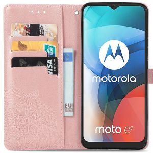 iMoshion Mandala Klapphülle Motorola Moto E7 - Roségold