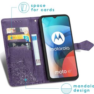 iMoshion Mandala Klapphülle Motorola Moto E7 - Violet