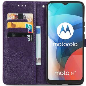 iMoshion Mandala Klapphülle Motorola Moto E7 - Violet