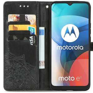 iMoshion Mandala Klapphülle Motorola Moto E7 - Schwarz