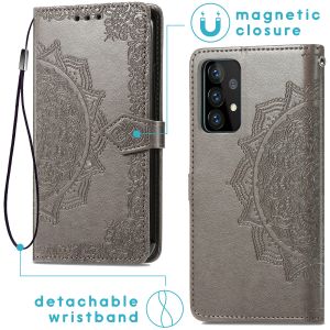 iMoshion Mandala Klapphülle Samsung Galaxy A72 - Grau