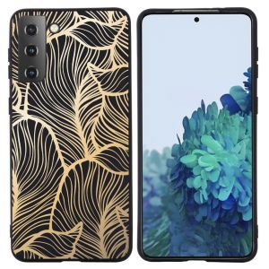 iMoshion Design Hülle für das Samsung Galaxy S21 - Blätter / Schwarz