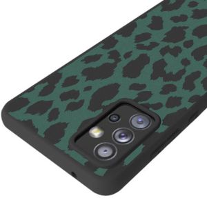 iMoshion Design Hülle Samsung Galaxy A72 - Leopard - Grün / Schwarz
