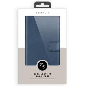 Selencia Echtleder Klapphülle für das Samsung Galaxy S10 Lite - Blau