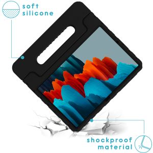 iMoshion Schutzhülle mit Handgriff kindersicher für Samsung Galaxy Tab S8 / S7 - Schwarz