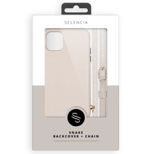 Selencia Aina ﻿Hülle aus Schlangenleder mit Band iPhone 11 - Weiß
