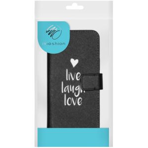 iMoshion Design TPU Klapphülle iPhone 12 Mini - Live Laugh Love