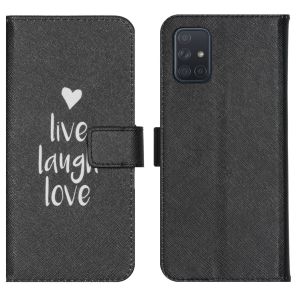 iMoshion Design TPU Klapphülle Galaxy A71 - Live Laugh Love