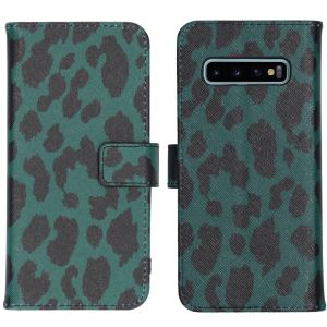 iMoshion Design TPU Klapphülle Samsung Galaxy S10 - Green Leopard