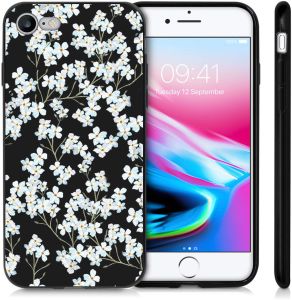 iMoshion Design Hülle iPhone SE (2022 / 2020) / 8 / 7 - Blume - Weiß
