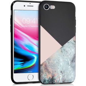 iMoshion Design Hülle iPhone SE (2022 / 2020) / 8 / 7 - Marmor - Rosa