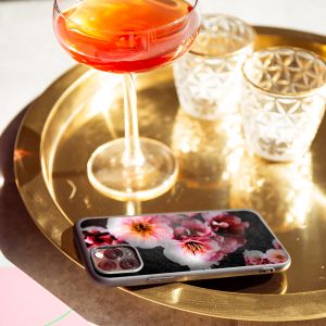 iMoshion Design Hülle Samsung Galaxy A51 - Blume - Rosa / Schwarz