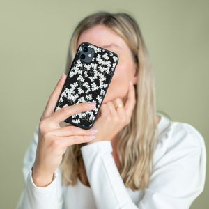 iMoshion Design Hülle Samsung Galaxy A51 - Blume - Weiß / Schwarz