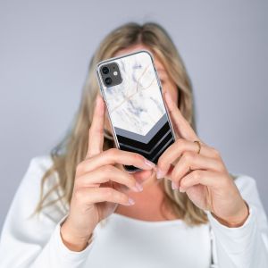 iMoshion Design Hülle Samsung Galaxy A51 - Marmor - Weiß / Schwarz