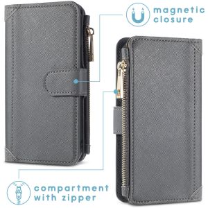 iMoshion Luxuriöse Portemonnaie-Klapphülle iPhone 12 (Pro) - Grau