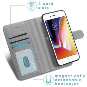 iMoshion Luxuriöse Portemonnaie-Klapphülle iPhone SE (2022 / 2020) 8 / 7 - Grau