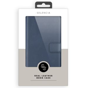 Selencia Echtleder Klapphülle für das Samsung Galaxy S21 Plus - Blau