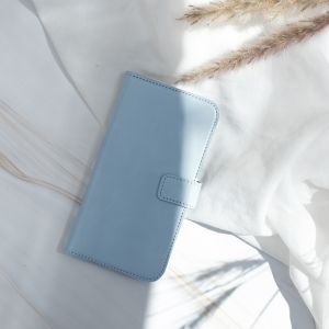 Selencia Echtleder Klapphülle für das Samsung Galaxy S21 - Hellblau