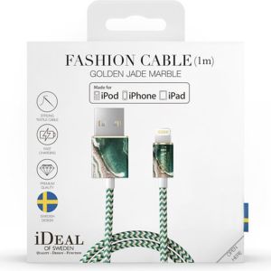 iDeal of Sweden Fashion Lightning auf USB-Kabel - 1M - Golden Jade Marble