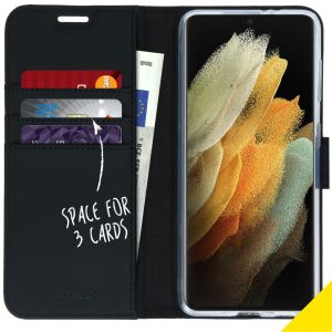 Accezz Wallet TPU Klapphülle Samsung Galaxy S21 Ultra - Schwarz