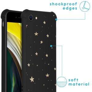 iMoshion Design Hülle mit Band für das iPhone SE (2022 / 2020) / 8 / 7 - Stars Gold
