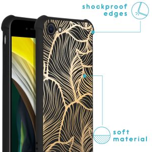 iMoshion Design Hülle mit Band iPhone SE (2022 / 2020) / 8 / 7 - Golden Leaves
