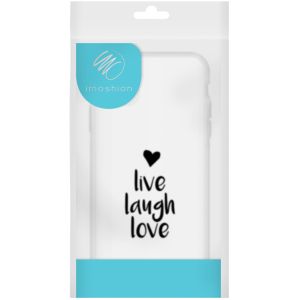iMoshion Design Hülle Samsung Galaxy A12 - Live Laugh Love - Schwarz