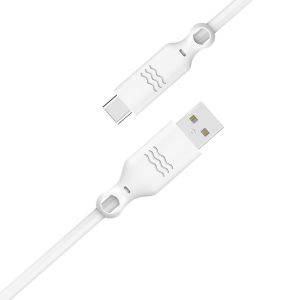 Just Green USB-C-auf-USB-Kabel - Recycelbar - 3A - 1.2 Meter - Weiß